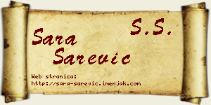 Sara Sarević vizit kartica